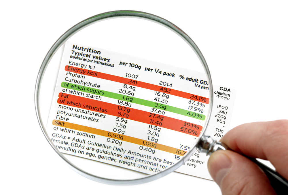 nutrition information food label